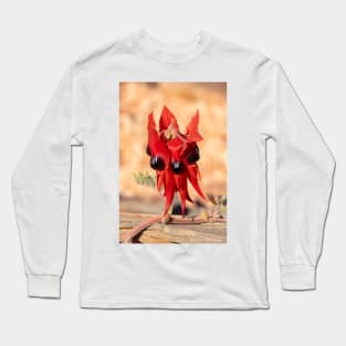 Sturt's Desert Pea, Australian Wildflower Long Sleeve T-Shirt